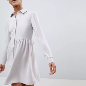 ASOS Lilac Button Down Preppy Dress